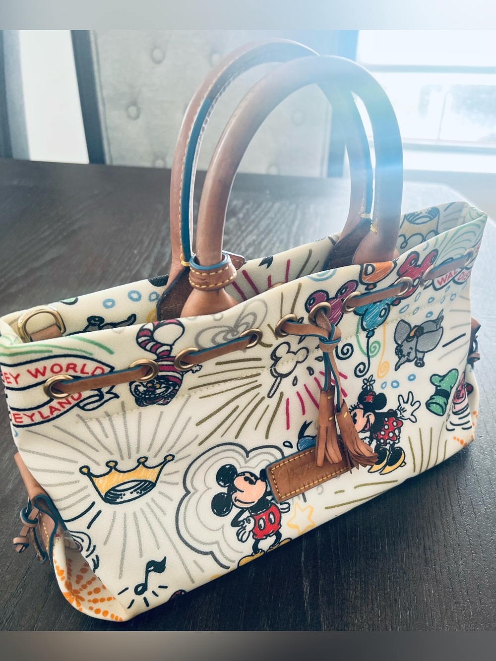 Dooney & Bourke Tote Purse Bag Disney World Disneyland Sketch Mickey classic